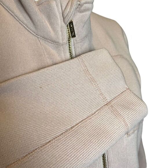 Calvin Klein Coat in Soft Pink with Gold Detail Zip and Chest Pocket Size Medium - Picture 4 of 12